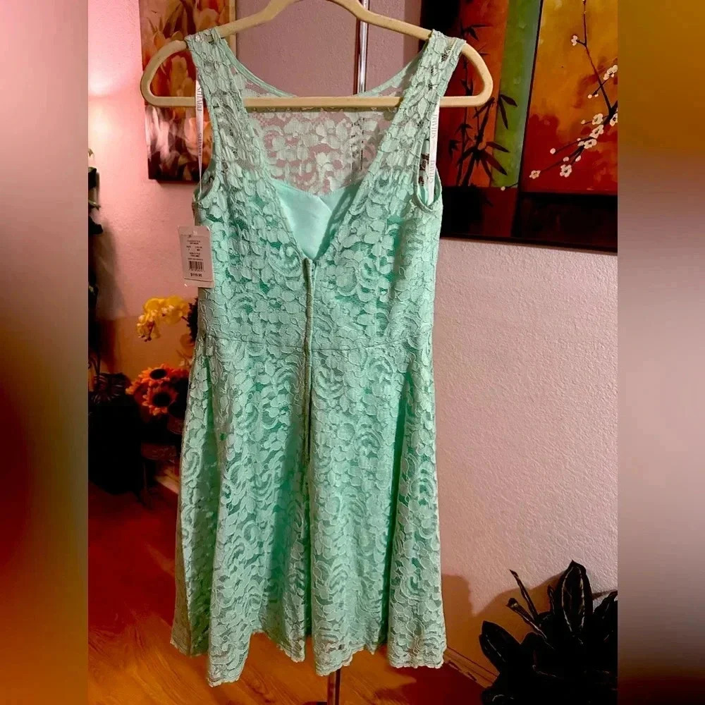 David’s bridal mint lace mini dress size 6 - Picture 3 of 12